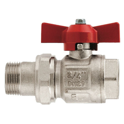 EFFEBI Venus 1012 Valvola Sfera 3/8" Maschio/Femmina Con Leva Giallo