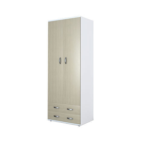 Demeyere Watson Comò 1 Cassetto | Bianco E Rovere | 29,4x71,7x60,5 Cm | Nobilitato Per Camera Da Letto O Soggiorno - 4