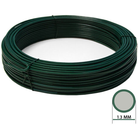 1ROTOLO FILO TENSIONE PLASTIFICATO VERDE DIAMETRO 3,3 MM. (100MT) (1/2)