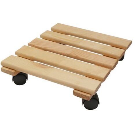 1PZ PEDANA SOTTOVASO IN LEGNO cm. 35 x 35 colore naturale
