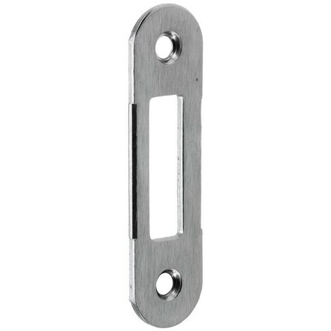 1PZ CONTROPIASTRA PER SERRATURA 'PATENT CENTRO' B.T. cromo opaco - interasse 90 mm