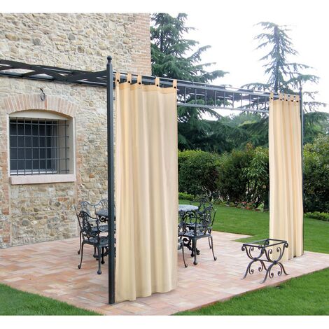 1PZ TENDA PER GAZEBO CON PASSANTI E BOTTONI cm.160 x H.270 - beige