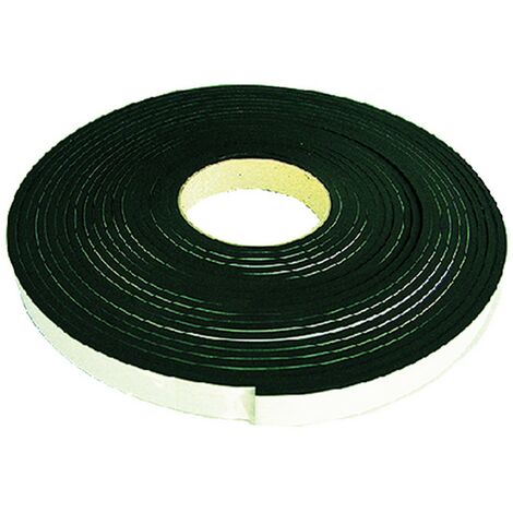 1PZ GUARNIZIONE IN GOMMA ADESIVA 'MUSS' NERO - mm 20 x  5 - mt. 10