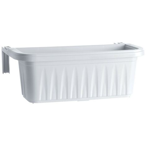 1PZ BALCONETTA RETTANGOLARE 'RONDINE' cm 50x20xh.18,5 - lt.11 bianco