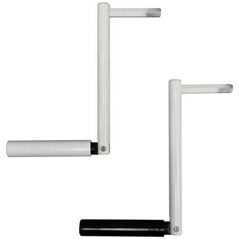 1PZ MANOVELLA PER ARGANO A FUNE lunghezza esagono 30 mm - nera