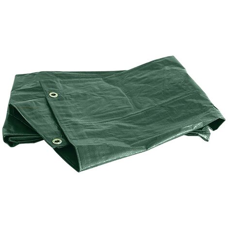 Telo Occhiellato Labor 6x10 Metri - Polietilene 180gr/mq, Verde, UV Resistente