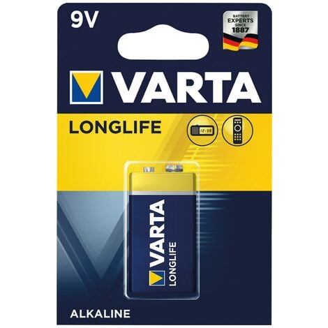 Pila alcalina varta 9v longlife (blister 1 uni)