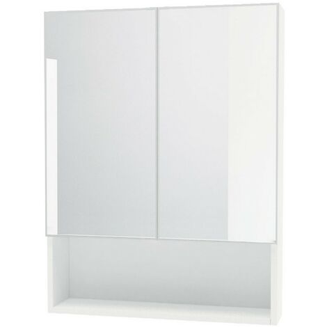 HOMCOM Armadietto Medicinale Cassetta Porta Medicina a Quattro Ripiani in Acciaio Inox 30 x 12 x 60cm