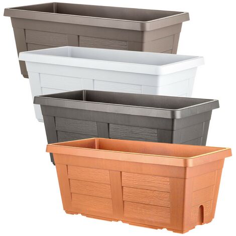 1PZ FIORIERA RETTANGOLARE cm 100 x 44 x 40 - cotto chiaro