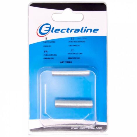 1BLISTER TUBO FILETTATO PER LAMPADARI MM. 40BLISTER PEZZI.2