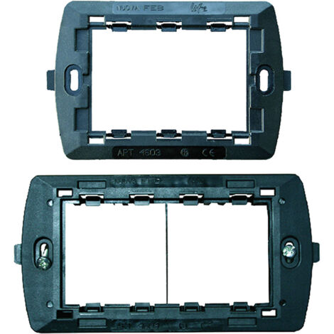 Supporto 3 Moduli FEB 14603 Con Viti - Per Apparecchi Elettrici Domestici | Compatibile Con Living International/Light - Foto 5