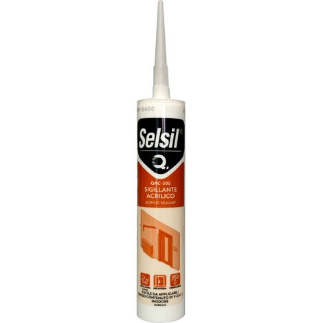 25PZ SELSIL CARTUCCIA SILICONE ACRILICO QAC-505 GRIGIO 310ML