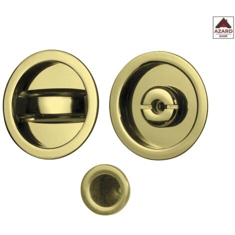 1PZ KIT MANIGLIE X PORTE SCORREVOLI CON NOTTOLINO ORO LUCIDO (1/2)