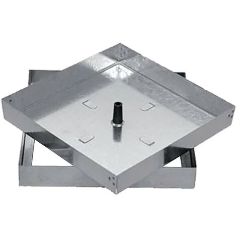 1PZ SIGILLO PORTAPAVIMENTO ZINCATO cm 43 x 43 - luce cm 39 x 39