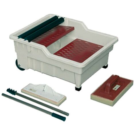 Vaschetta Lavaggio Piastrellisti Professionale - Vasca 20 Litri Con Ruote E Griglia - Foto 5