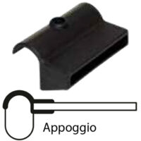 10PZ SUPPORTO AD APPOGGIO IN PVC PER ASTA ORTOPEDICA