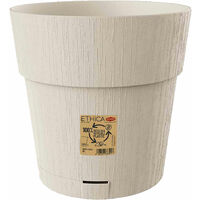 1PZ VASO TONDO 'ETHICA' diametro 15 x h.15 - gesso