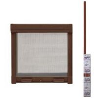 1PZ ZANZARIERA KIT A MOLLA FRIZIONATA COLORE MARRONE cm.160x250h. x porta finestra con avvolg. laterale