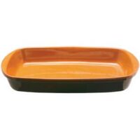1PZ teglia rettangolare in terracotta brunella - cm.32x18