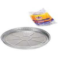 36PZ VASCHETTA TONDA PER PIZZA/CROSTATA GRANDE IN ALLUMINIO - per pizza/crostata grande, pz.2