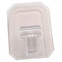 25PZ GANCI GIGANTI ADESIVI IN PLASTICA TRASPARENTI - mm.58x78h.