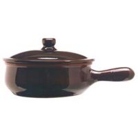 2PZ casseruola in terracotta brunella con coperchio - cm.16