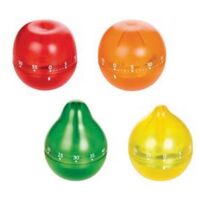 3PZ TIMER DA CUCINA FORME FRUTTA ASSORTITA "PRESTO" - cm.7