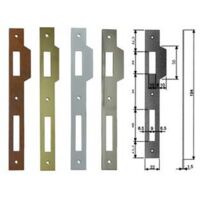5PZ CONTROPIASTRA CON ALETTA PER SERRATURA PATENT A BUSSOLA BORDO QUADRO - acci
