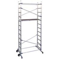 1PZ TRABATTELLO IN ALLUMINIO "PINNA CLIC" - cm.114x156x365h., piano lav. cm.236h., Kg.34,4
