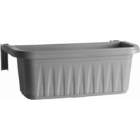 1PZ FIORIERA RETTANGOLARE RONDINE Col. Grigio cm. 50x20x18,5 h
