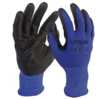 12PAIA GUANTI IN NYLON/NITRILE Col. Blu/nero tg.11