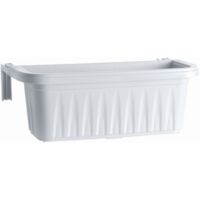 1PZ FIORIERA RETTANGOLARE RONDINE Col. Bianco cm. 50x20x18,5 h
