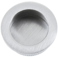6PZ NICCHIE TONDE X ANTINE SCORREVOLI MM.40 IN OTTONE, FINITURA CROMO SATINATO