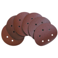 50PZ DISCHI ABRASIVI VELCRATI 6 FORI MM.150 GR. 80