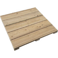 1PZ PEDANA PER GIARDINO IN LEGNO cm 50 x 50 x H 3,2