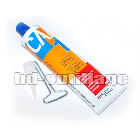Pâte à joint rouge 100g – CAF1 – 100% silicone monocomposant – Haute tenue thermique jusqu'à 275°C – Pour étanchéité moteurs – Hd Outillage