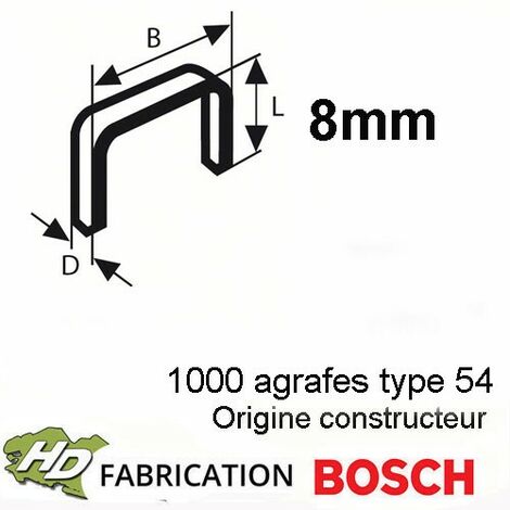 Agrafe Type 53 inox Bosch 6x11.4 mm - 1000 agrafes