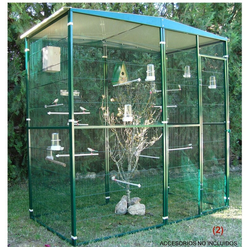 Cage volière galvanisée anti-répulsif pour canaries et perroquets