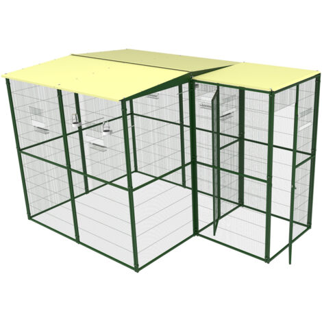 Volière de jardin de 4m2 avec sas de sécurité 1m2 IMOR®