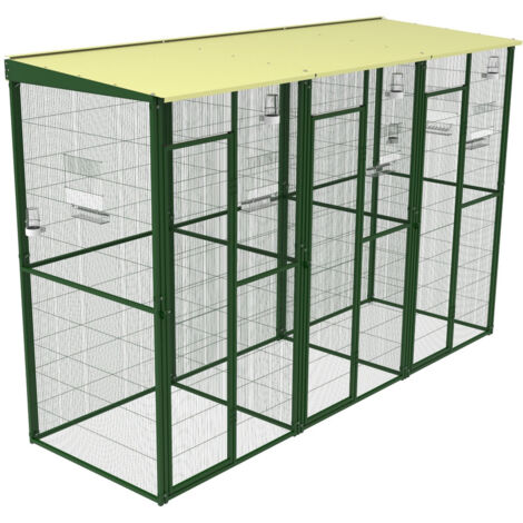 Volière de jardin de 3m avec porte, divisé en trois IMOR®