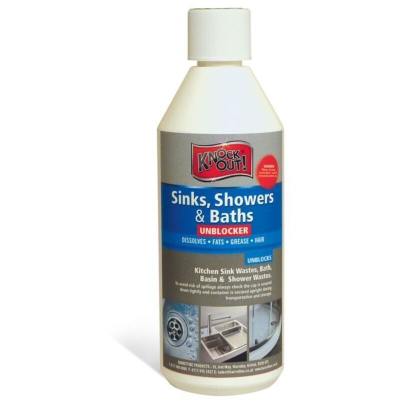 Knockout Sinks Shower & Bath Unblocker 500ml