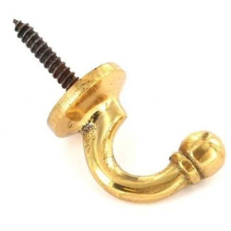 Securit S6501 Tieback Hooks Brass Ball End Small