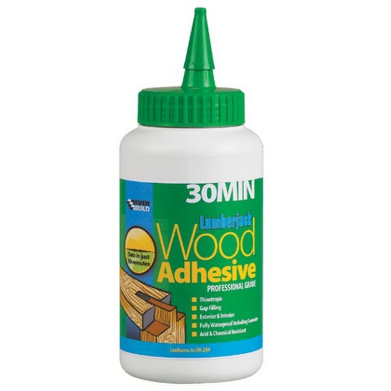 Everbuild Lumberjack 30 Min PU Wood Adhesive 750g Liquid