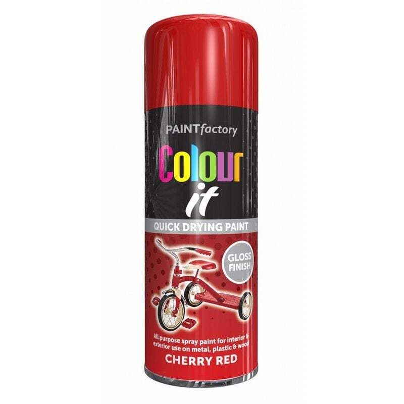 Paint Factory 2687 Colour It Spray Paint Cherry Red Gloss 400ml