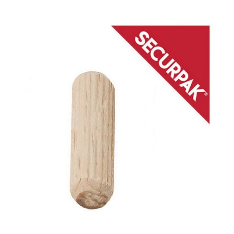 SecurPak SP11414 Bag/10 Wooden Dowels M8 x 30mm (16)