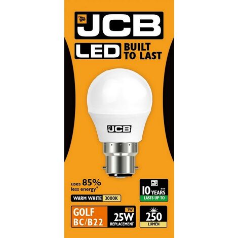 3W B22 Bayonet Festoon LED Coloured Bulb Warm White