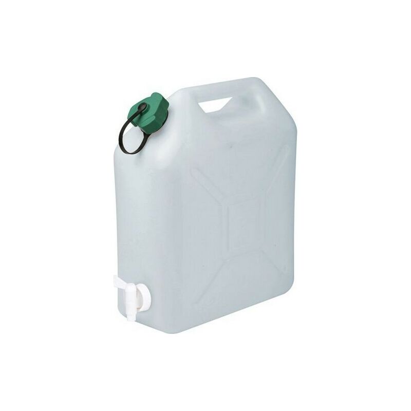 Jerrican d'eau alimentaire 20L naturel/vert avec robinet EDA | Sanifer