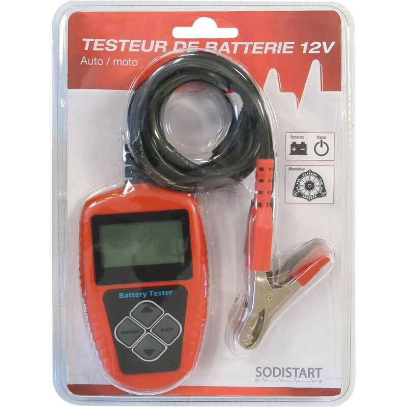 YSDSY Testeur de batterie 12V / 24V, voltmètre, analyseur de