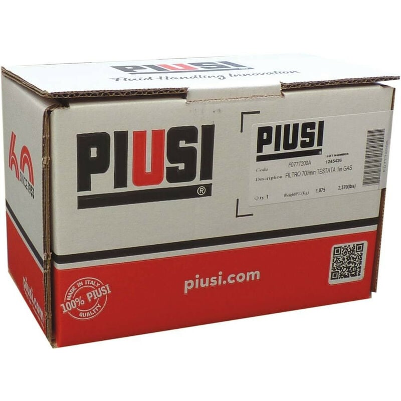 PIUSI - Kit filtre à gasoil avec récipient transparent et purgeur