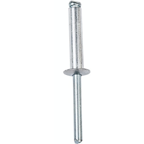 Sbyzm Rivet à tête ronde plate - Type de taraudage - En aluminium -  Demi-noyau - Tête de rivet ronde en aluminium